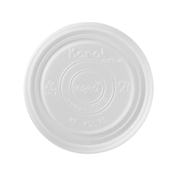 Karat Earth Flat Lid for 4oz Compostable Paper Food Cups (1,000 pcs)
