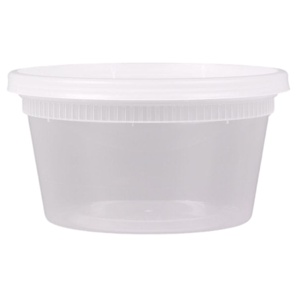 Elite 8 oz Microwavable Deli Containers with Lids [240/Case]