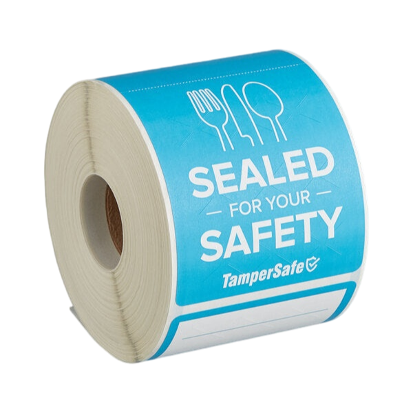 Tamper Evident Blue Label Roll 2 1/2" X 6"[Sealed For Your Safety]