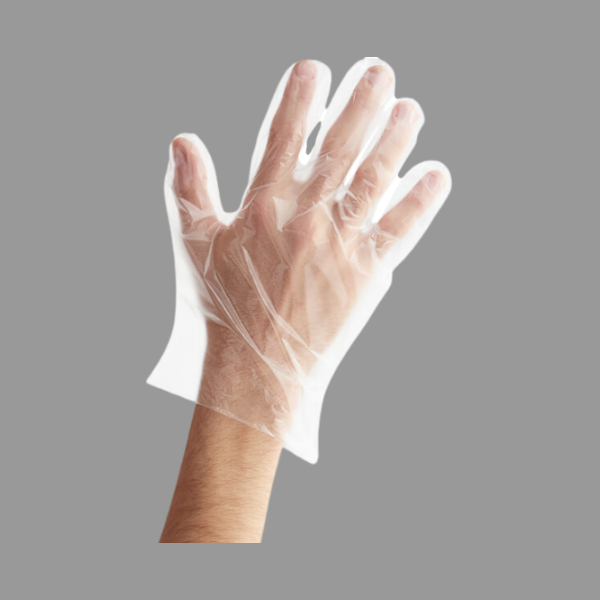 Disposable Poly Gloves, Large  [500 Pack]