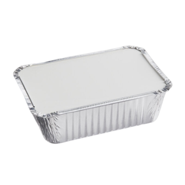 Board Lid for 5 LB Foil Oblong Take Out Container [250 Pack]