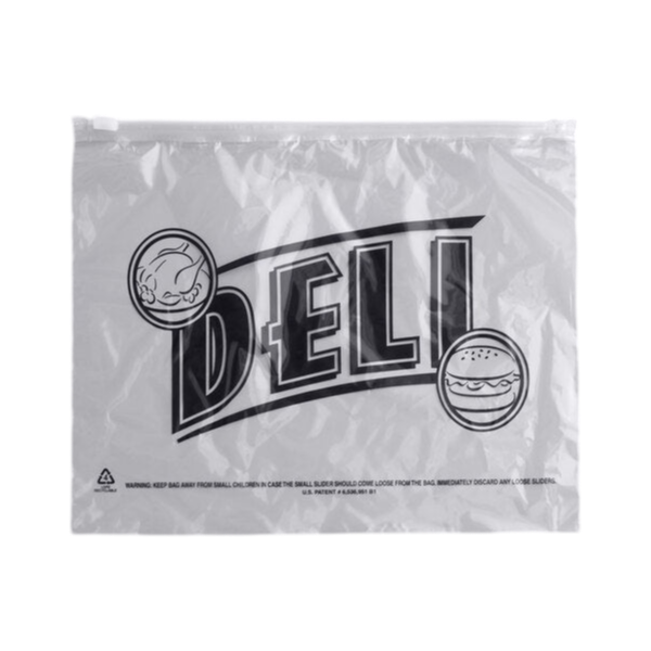 10" x 8" Printed Plastic Deli Saddle Bag with Slide Seal [1000/Case]