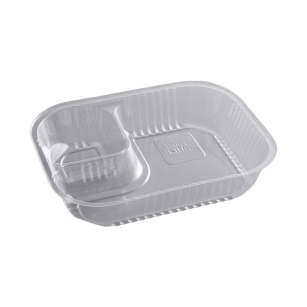 Carnival King 2 Compartment Plastic Nacho Tray, Large [500 Pack]