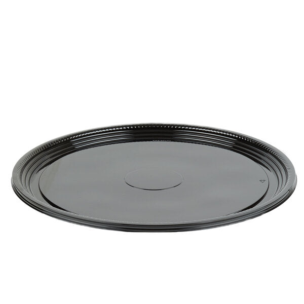 18" Black Round Catering Tray [25/Case]