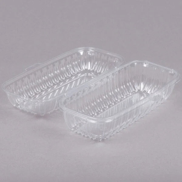 Dart C99HT1 ClearSeal 9 7/8" x 5" x 3 1/2" Hinged Lid Plastic Hoagie Container [200/Case]
