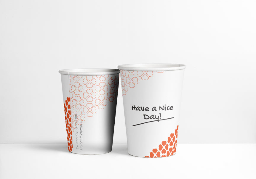 12 oz 'Have A Nice Day' Print Paper Hot Cups [1000/Case]