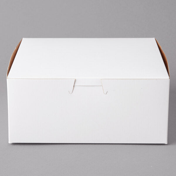 7" x 7" x 3" White Cake / Bakery Box, White [250/Bundle]