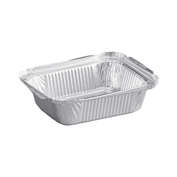 1 LB Oblong Aluminum Foil Take Out Containers [1000/Case]