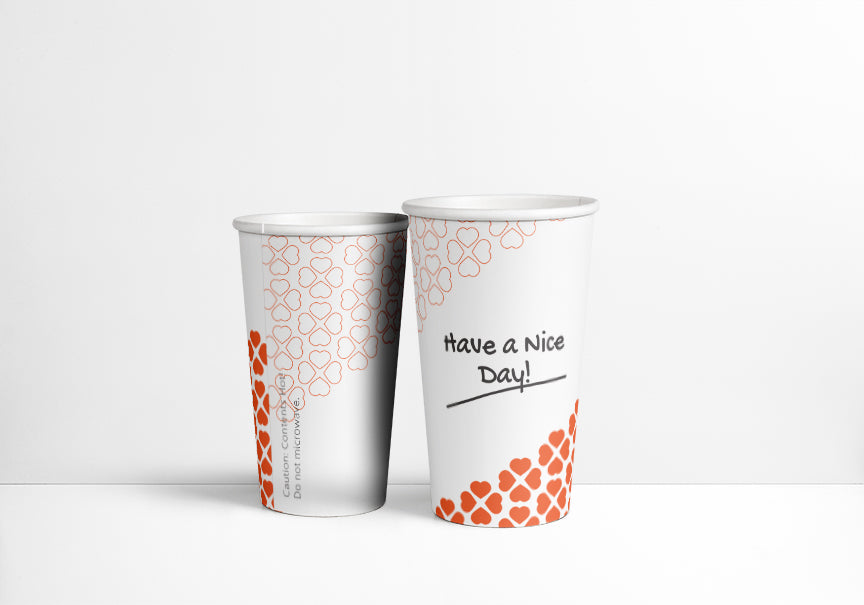 16 oz 'Have A Nice Day' Print Paper Hot Cups [1000/Case]