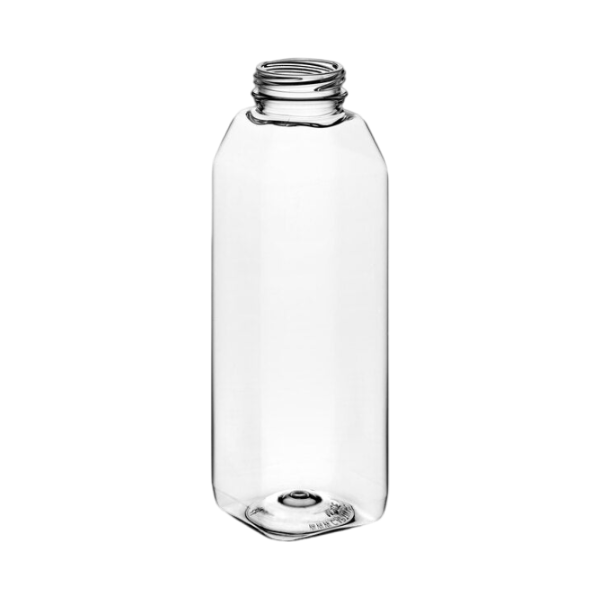 16 oz PET Clear Square Juice Bottle [160 Pack]