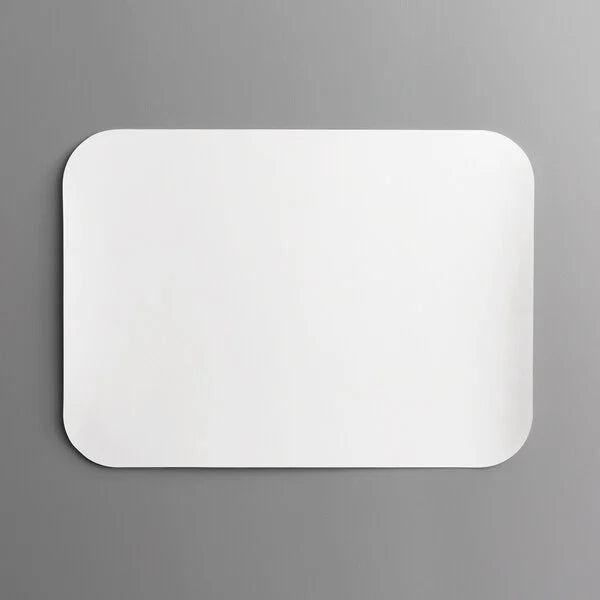 Laminated Board Lid for 1.5 Shallow & 2.25 LB Foil Oblong Take Out Container [500/Case]
