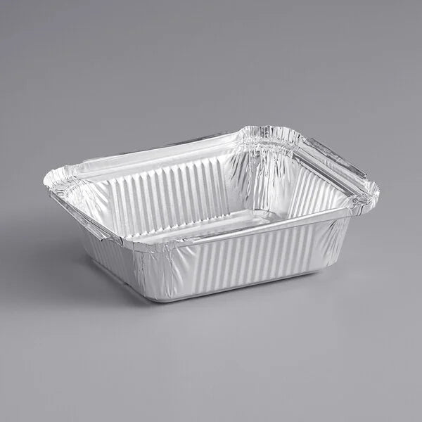 1 LB Oblong Aluminum Foil Take Out Containers [1000/Case]