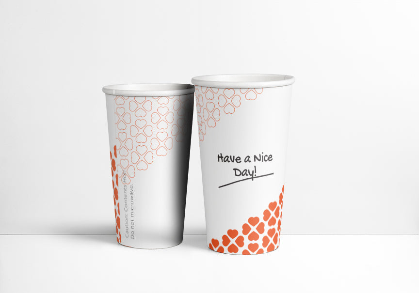 20 oz 'Have A Nice Day' Print Paper Hot Cups [500/Case]