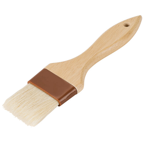 2" Wide Boar Bristle Pastry / Basting Brush with Wood Handle