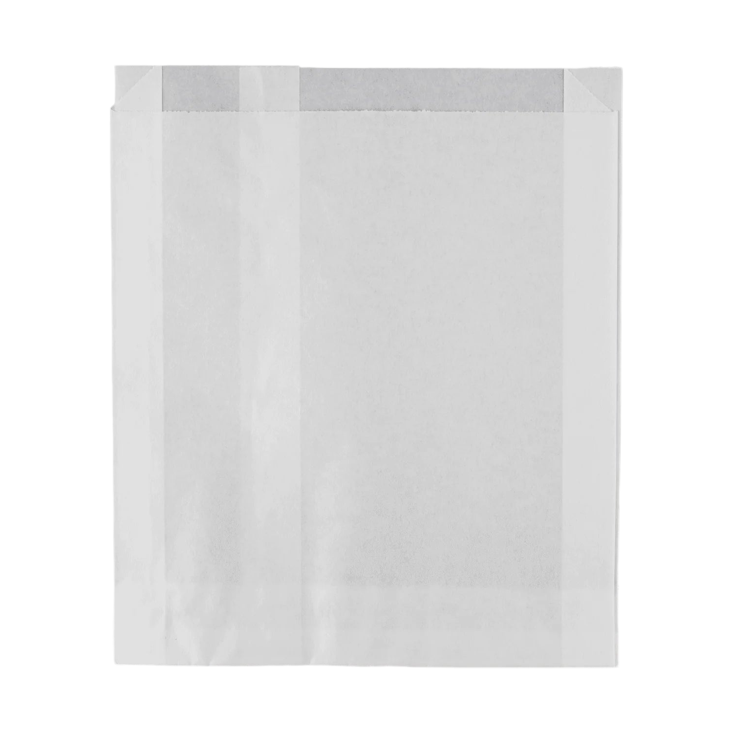 6.5" x 0.75"" x 6.75" Grease-Resistant White Paper Sandwich Bag [1000/Case]