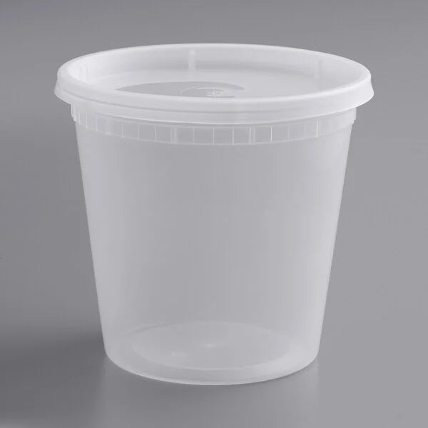 AB 24 oz Microwavable Deli Containers with Lids [240/Case]