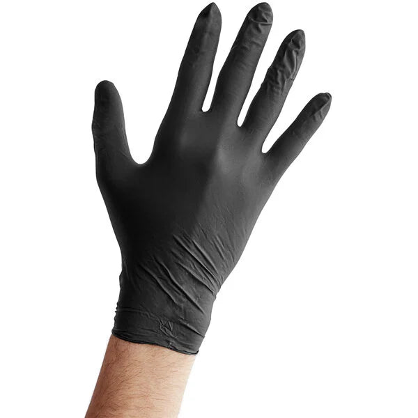 Disposable Black Nitrile Blend Gloves Powder Free, Medium [1000 Pack]