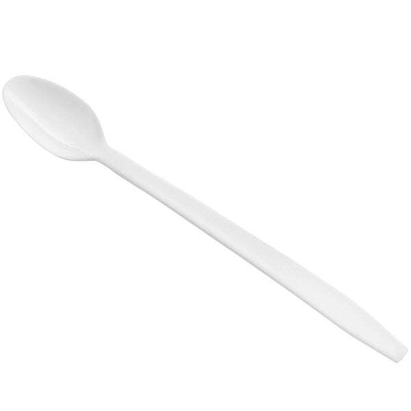 Crystal Medium Weight Plastic Soda Spoon, White [1000 Pack]