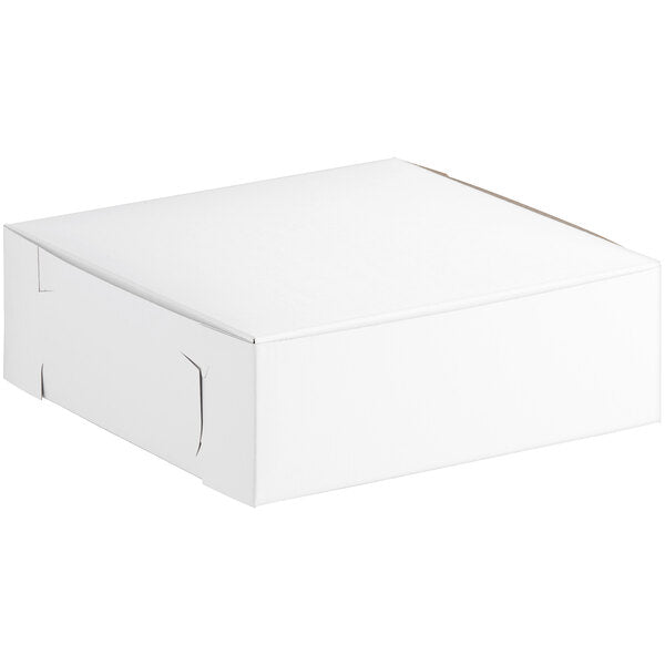 9" x 9" x 3" White Cake / Bakery Box, White [250/Bundle]
