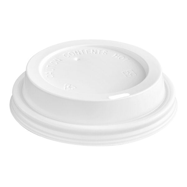 Dome Lid For 8 oz Hot Cup, With Sip Hole, White [1000/Case]