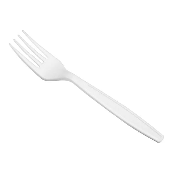 Heavy Weight PS Plastic Fork, White [1000 Pack]