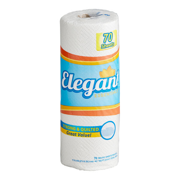 Elegant 2-Ply Paper Towel Roll, 70 Sheets/Roll - 30/Case