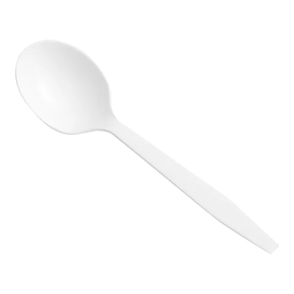 Heavy Weight Plastic Soupspoon, White [1000/Case]