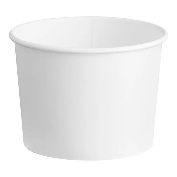 Crystal 12 oz Paper Food Cup, White [500 Pack]