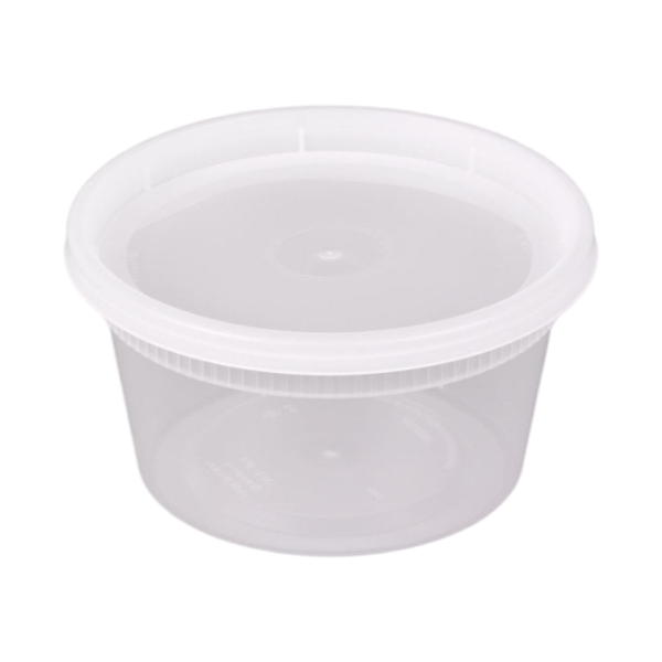 YL2512 - 12 oz Pactiv Microwavable Deli Containers with Lids [240/Case]