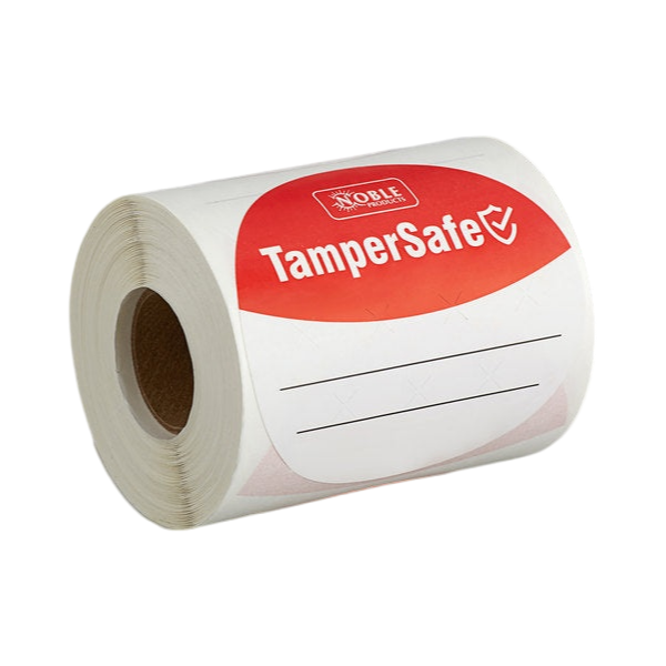 Tamper Evident Red Label Roll 3" [Customizable]