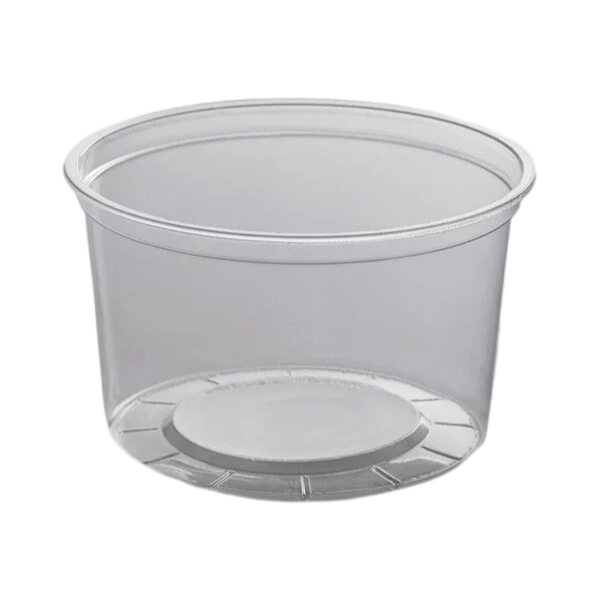 Karat 16 oz. Microwavable Clear Round Deli Container [500/Case]
