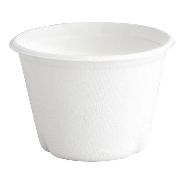 Brheez 4 oz Bagasse Souffle / Portion Cup, White  (1000/Case)