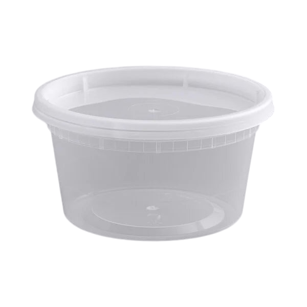 GJ7 -  12 oz Microwavable Deli Containers with Lids [240/Case]
