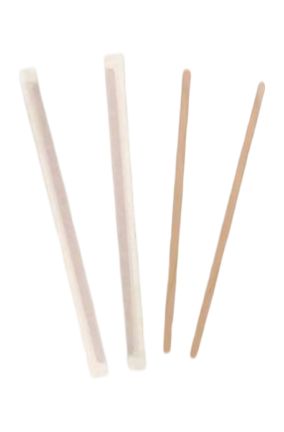 Wooden Stir Stick 7 3/4" Wrapped [500 Pack]