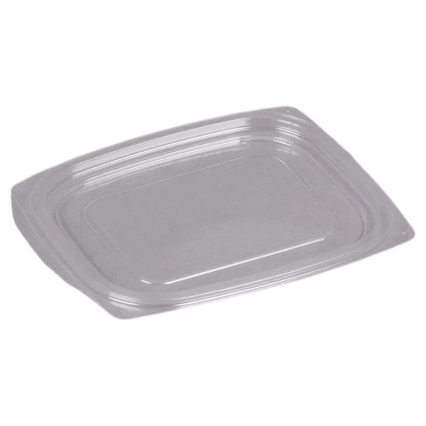 Dart C12DLR ClearPac Clear Snap-On Flat Lid for 8, 12, and 16 oz. Plastic Containers [1008/Case]