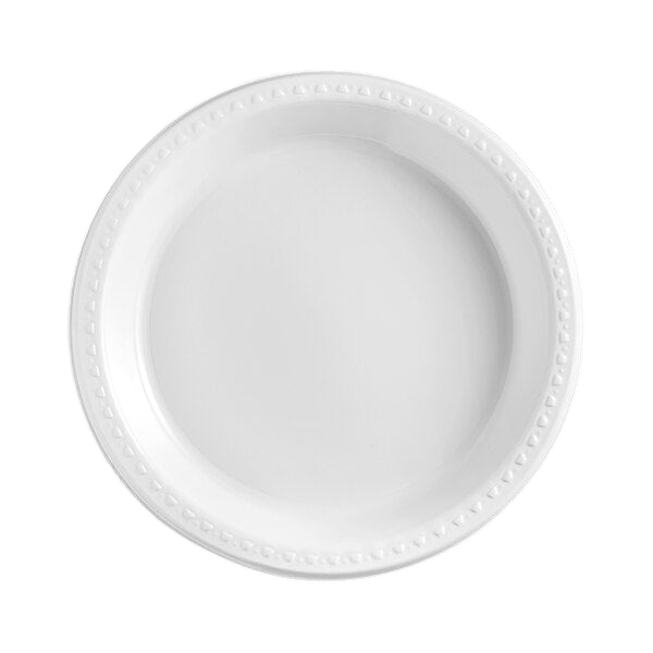 Crystal 9" Microwaveable Mineral-Filled PP Plate, White [400/Case]