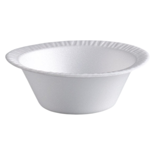 5 oz Dart Concorde White Non-Laminated Round Foam Bowl - 1000/Case