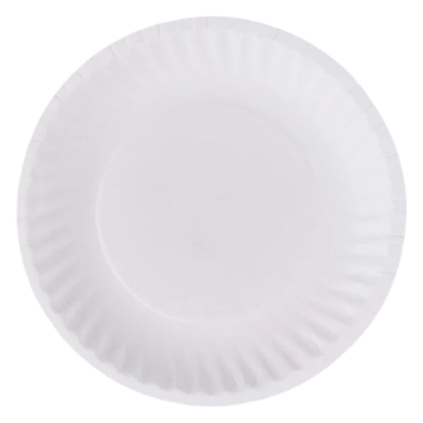 6" Uncoated Paper Plate, White [1000/Case]