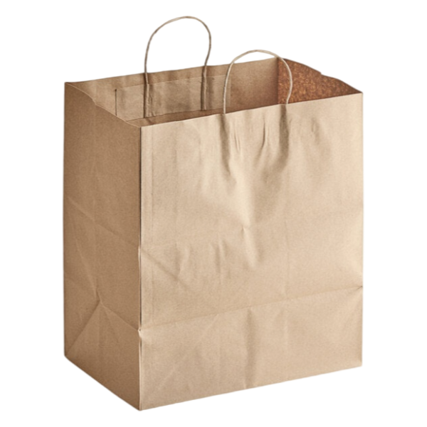 Shopping Bag with Handle 14" X 10" X 16" Kraft [250 Pack]