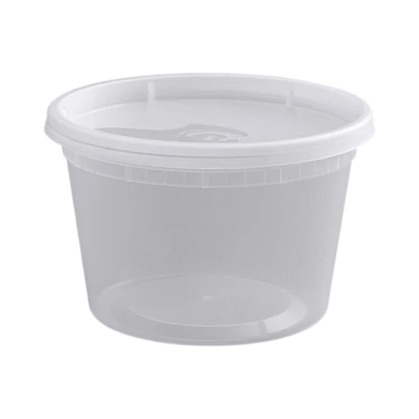 GJ7 - 16 oz Microwavable Deli Containers with Lids [240/Case]