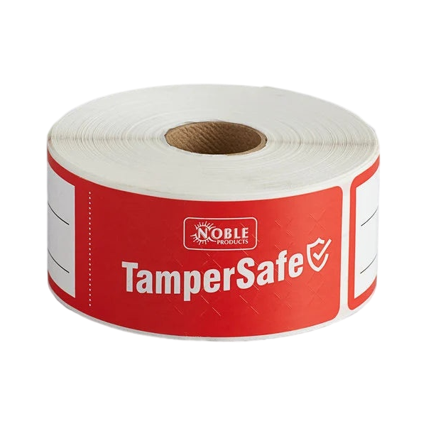 Tamper Evident Red Label Roll 1 1/2" X 6" [Customizable]