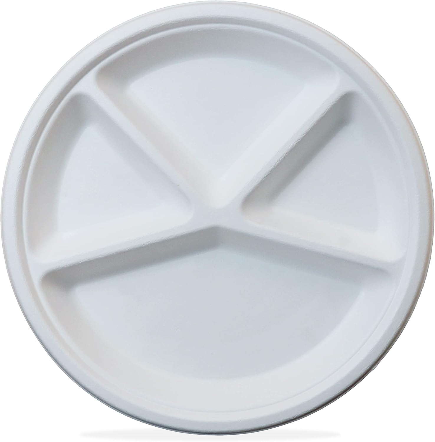 Urban 11" - 4 Compartment Round Bagasse Plate [400/Case]