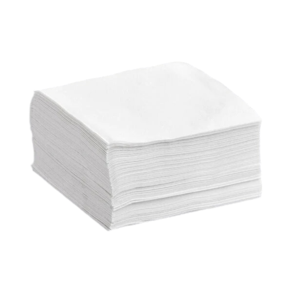 1 Ply - 11.3" x 13" Lunch Napkin, White [6000/Case]