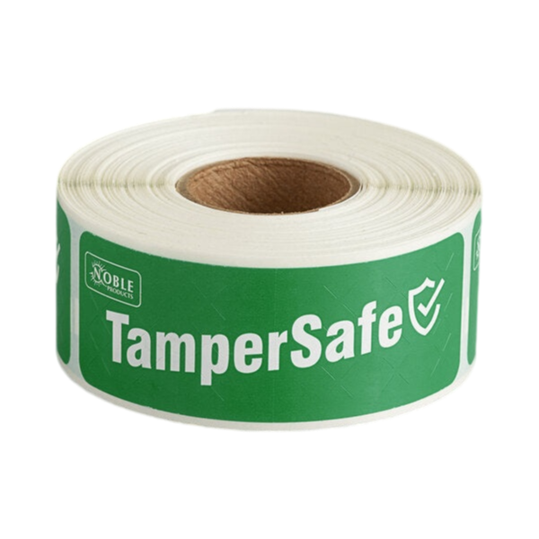 Tamper Evident Green Label Roll 1" X 3" [Temper Safe]