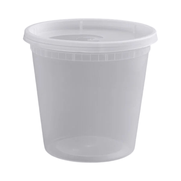 AB 24 oz Microwavable Deli Containers with Lids [240/Case]