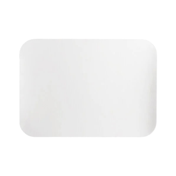 Laminated Board Lid for 1.5 Shallow & 2.25 LB Foil Oblong Take Out Container [500/Case]