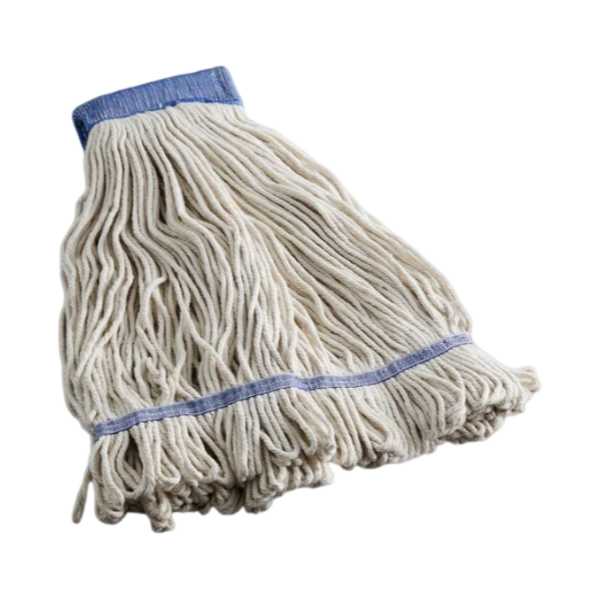 24 oz. Natural Cotton Looped End Wet Mop Head with 5" Headband