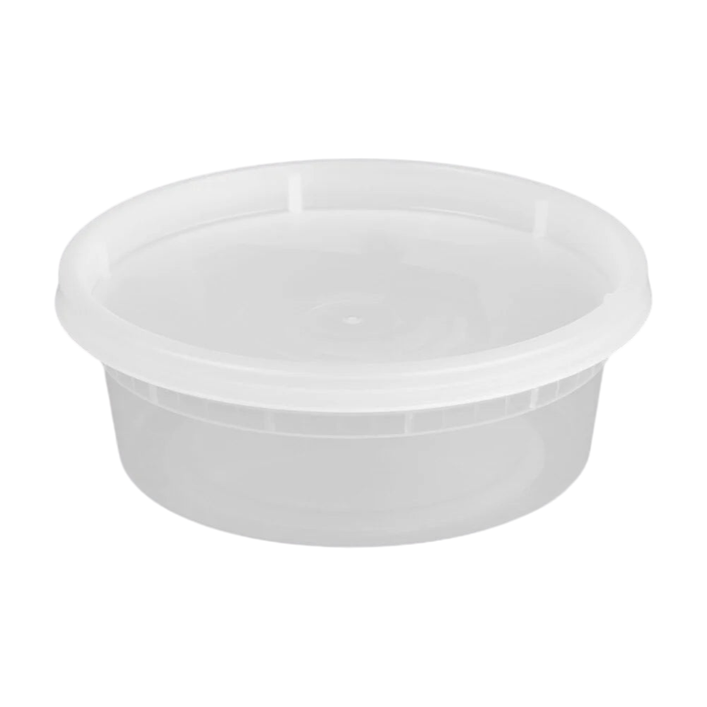GJ7 8 oz Microwavable Deli Containers with Lids [240/Case]