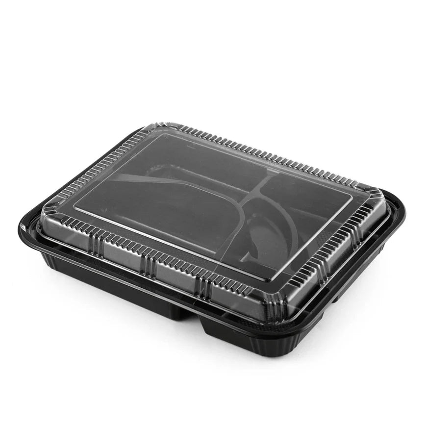 TZ306 - 10.5" x 8.5" x 1.5" - 5 Compartment Bento Box [200/Case]