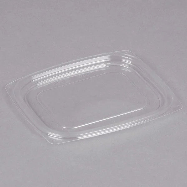 Dart C12DLR ClearPac Clear Snap-On Flat Lid for 8, 12, and 16 oz. Plastic Containers [1008/Case]